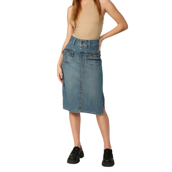 Bubblegum Dresses & Skirts - BUBBLEGUM VINTAGE 90s Ribbed Denim Skirt Y2K grunge coquette mini